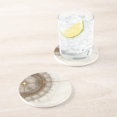 Ancient Nautical Chart, Grunge Zandsteen Onderzetter (Zijkant)