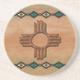 Ancient New Mexico Zia Zandsteen Onderzetter