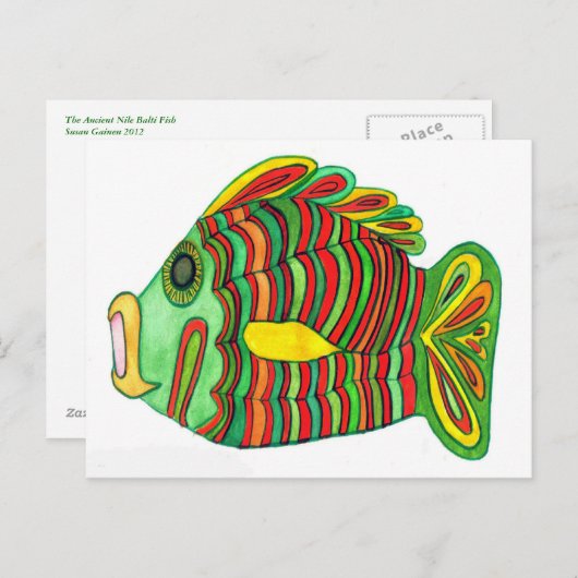 Ancient Nile Bulti Fish Briefkaart (Voorkant / Achterkant)