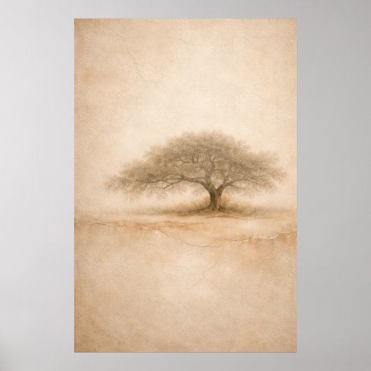 Ancient Oak | Southern Oak Tree Wall Art | Poster (Voorkant)
