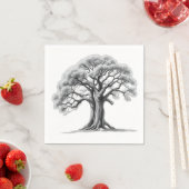 Ancient Oak Tree Charcoal Sketch Servet (Insitu)