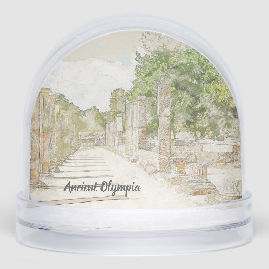Ancient Olympia Greece Snow Globe – Historic  Sneeuwbol (Voorkant)