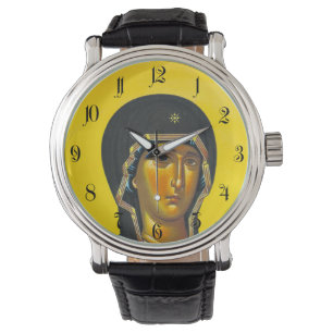 Ancient orthodox pictogram horloge