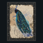 Ancient Peacock Bewaar de Date Cards - Zwart In Ta Kaart<br><div class="desc">OPMERKING: dit is een vlak gedrukt ontwerp, er zijn geen werkelijke 3D-elementen in deze illustratie. Alles is grafisch gemaakt om er echter echt uit te zien. PAPIERSELECTIE: Dit is te zien op basispapier, een andere geweldige keuze zou zijn "metallisch ijs", een schoon wit, gepeld grijs oppervlak. Het zou ook mooi...</div>