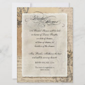 Ancient Peacock Vrijgezellenfeest Invite - Aqua Bl Kaart (Achterkant)