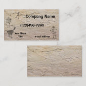 Ancient Petroglyphs Stone Background Visitekaartje (Voorkant / Achterkant)