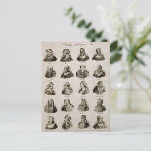 Ancient Philosophers Portrait Thinkers  Briefkaart (Staand voorkant)