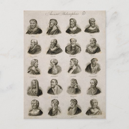 Ancient Philosophers Portrait Thinkers  Briefkaart (Voorkant)