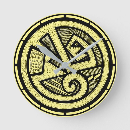 Ancient Pueblo Pottery Southwestern Art Ronde Klok (Voorkant)