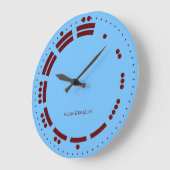 Ancient Red Blue Mayan Numerals Minimalist Art Grote Klok (Hoek)