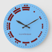 Ancient Red Blue Mayan Numerals Minimalist Art Grote Klok (Voorkant)