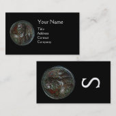 ANCIENT ROMAN BRONZE MEDALLION MONOGRAM Black Visitekaartje (Voorkant / Achterkant)
