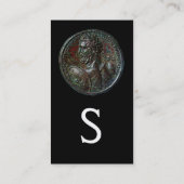 ANCIENT ROMAN BRONZE MEDALLION MONOGRAM Black Visitekaartje (Achterkant)