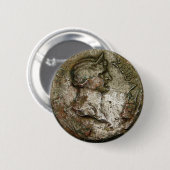 Ancient Roman Coin Ronde Button 5,7 Cm (Voorkant /achterkant)