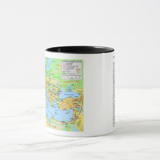Ancient Roman Empire Map Coffee Mok (Midden)