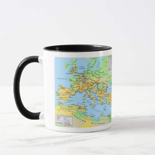 Ancient Roman Empire Map Coffee Mok (Links)