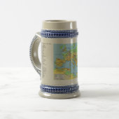 Ancient Roman Empire Map Decoratief Drink Stein Bierpul (Voorkant links)