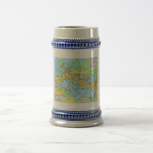 Ancient Roman Empire Map Decoratief Drink Stein Bierpul (Center)