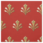 Ancient Roman Gold Pattern met rode achtergrond Stof (Swatch)
