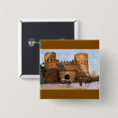 Ancient Roman Historic Architecture Vierkante Button 5,1 Cm (Voorkant /achterkant)
