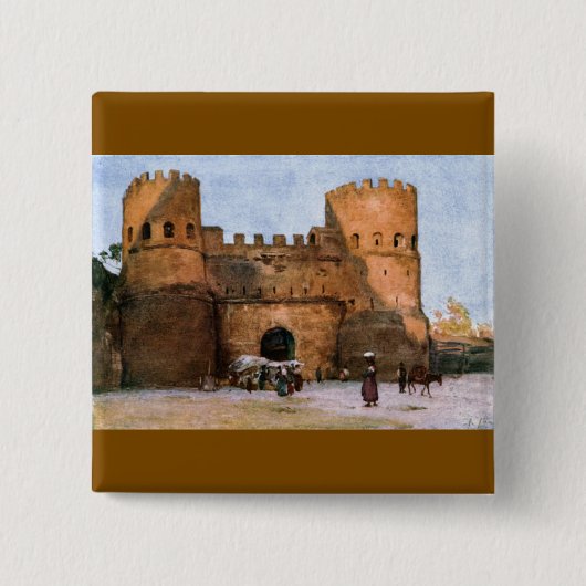 Ancient Roman Historic Architecture Vierkante Button 5,1 Cm (Voorkant)