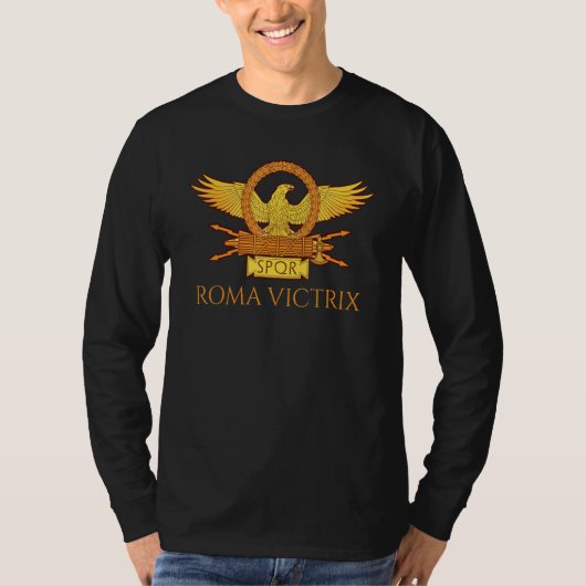 Ancient Roman History Latin Motto   Roma Victrix   T-shirt (Voorkant)