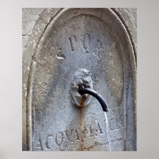 Ancient Roman publieke-waterfontein Poster (Voorkant)