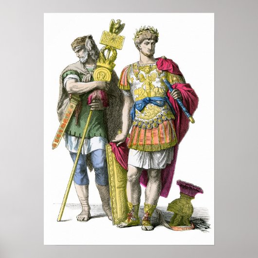 Ancient Roman Standard Bearer and General Poster (Voorkant)