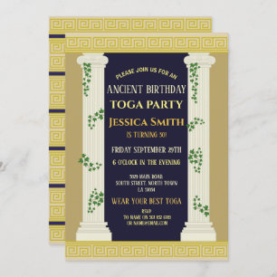 Ancient Roman Toga Birthday Party Ivy Kaart