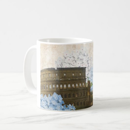 Ancient Rome Blue Hydrangea Mok (Voorkant links)