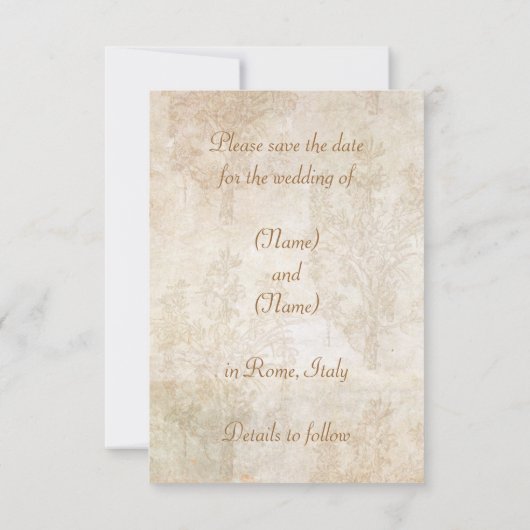 Ancient Rome Blue Hydrangea Save the Date Card (Achterkant)