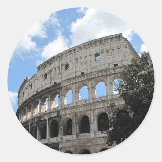 Ancient Rome Colosseum Ronde Sticker (Voorkant)