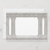 Ancient Rome Toga Birthday Party met kolommen Kaart (Achterkant)