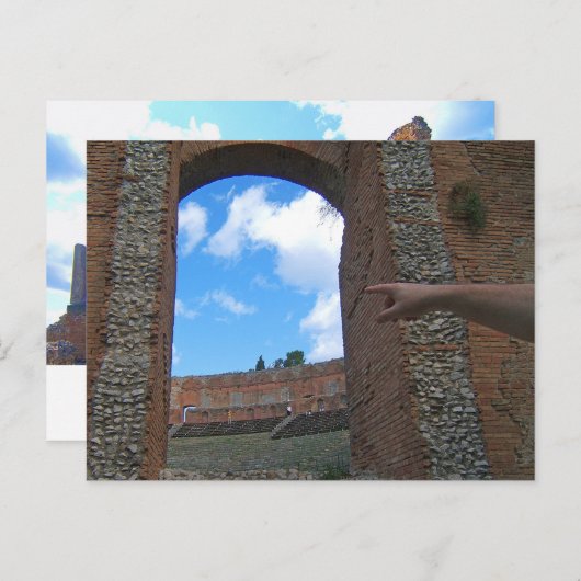 Ancient Ruins Taormina, Sicilië Briefkaart (Voorkant / Achterkant)