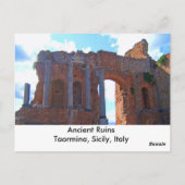 Ancient Ruins Taormina, Sicilië Briefkaart (Achterkant)