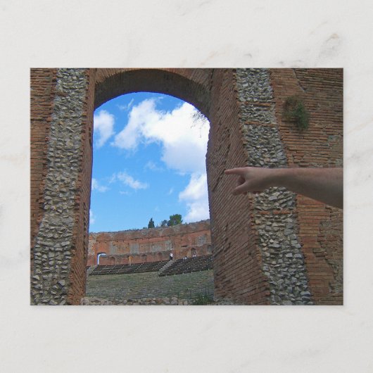 Ancient Ruins Taormina, Sicilië Briefkaart (Voorkant)