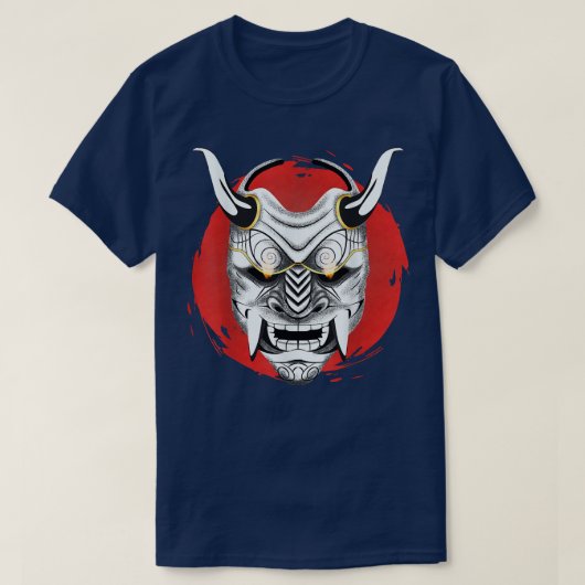 Ancient Samurai Japans Oni Masker, Design Ogre Sam T-shirt (Design voorkant)