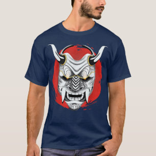 Ancient Samurai Japans Oni Masker, Design Ogre Sam T-shirt
