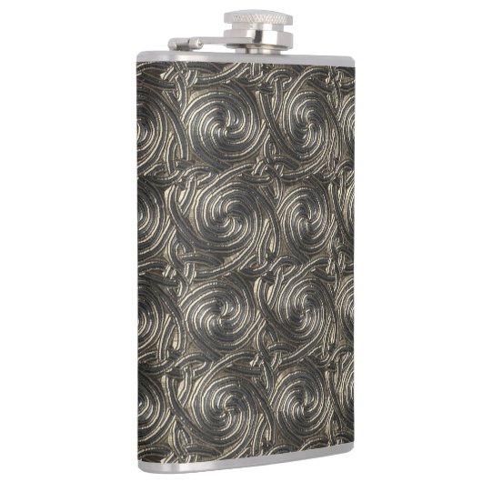 Ancient Silver Celtic Spiral Knoopt Pattern Heupfles (Rechts)