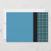 Ancient Smith Blue Tartan Weddenschap Kaart (Achterkant)