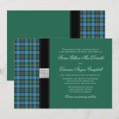 Ancient Smith Green Tartan Weddenschap Kaart (Voorkant / Achterkant)