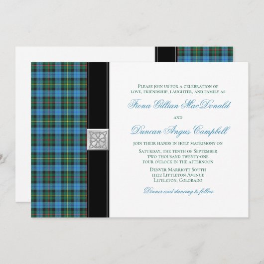 Ancient Smith Tartan Weddenschap Kaart (Voorkant / Achterkant)