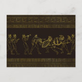 Ancient Sparta Greece scène op grieks patroon Briefkaart (Voorkant)