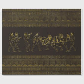 Ancient Sparta Greece scène op grieks patroon Cadeaupapier (Vlak)