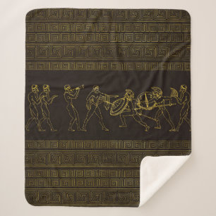 Ancient Sparta Greece scène op grieks patroon Sherpa Deken