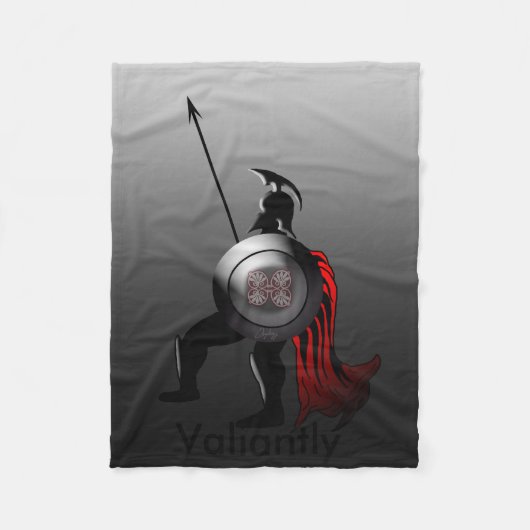 Ancient Spartan Warrior Fleece Deken (Voorkant)