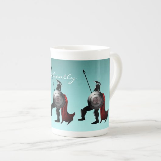 Ancient Spartan Warrior Porselein Kop (Voorkant rechts)