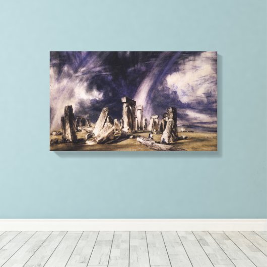 Ancient Stonehenge Monument (door John Constable) Canvas Afdruk (Insitu (Houten vloer))