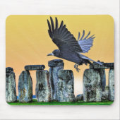 Ancient Stonehenge & Rook Corvid-lover's Gift Muismat (Voorkant)