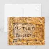 Ancient Street Sign Malta Briefkaart (Voorkant / Achterkant)